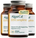 ALGAECAL 4-in-1 비타민 D3 K2 Complete - ADK 비타민 보충, D3 K2, A, & E를 가진 강화된 면역 지원 & 뼈 건강 - 전체적인 몸 웰니스 & 뼈 힘, 60 쉬운 용해 Softgels