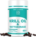 Nattokinase 보충교재 4000 FU 유기 안타락 크릴 기름 오메가 3 Softgels 2000mg | DHA | EPA | Nattokinase는 일본 나토에서 파견했습니다 | 심혈관 & 심장 건강 지원 | 60 Softgel