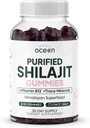 남성과 여성을 위한 유기 바다 Shilajit - 나이를 위한 비타민 B12, 크롬 및 셀렌을 가진 자연적인 보충교재, 에너지, 호르몬 지원 및 더 많은 - 60 Shilajit Gummies
