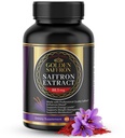 Golden Saffron Saffron Extract Capsules - Premium Saffron Supplements - 88.50 mg Pure Saffron Pills - 무드 지원 - 눈 지원 - 감정 균형, 초점 및 눈 건강 미국에서 만든 - 60 캡슐