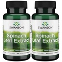 Swanson Spinach 잎 추출물 - 전반적인 건강을 승진시키는 초본 보충교재 - 녹색 음식 공식 w/Beneficial Thylakoids & Chlorophyll - (60의 Veggie 캡슐, 650mg 각각) (2 팩)