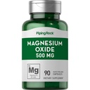 배관 바위 마그네슘 산화물 500mg 캡슐 | 90 개 | Non-GMO, 글루텐 무료 보충