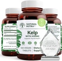 자연적인 Nutra Kelp Iodine Thyroid 지원 보충교재, 힘 면역 체계 및 통제 Metabolism, Vegan Sealp Ke, 비 GMO의 대서양에 의하여 sourced 해초 추출물, 225 mcg, 100개의 정제
