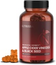 Nutriissa - Apple Cider Vinegar + Black Seed Oil + Elder Berry + Manuka Honey Gummies - Cold-Pressed Cumin Seed Nigella Sativa - 순도 및 효능에 대한 EPEB 인증 - 60 오렌지 맛 Gummies