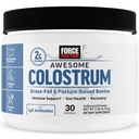 FORCE FACTOR 최고 Colostrum 지원 Gut 건강, 면역 기능, 회복, & 더 많은 것, Bovine Colostrum 보충교재, Pasture-Raised, 잔디 페더럴 익스프레스, 호르몬 자유로운, 자연적으로 Unflavored, 30의 서빙