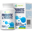 여성 및 남성을위한 Probiotics, 12 Strains + 유기 Prebiotics 혼합에서 300 억 CFU Probiotics, Immune, Gut, Bloating, 여성 및 남성을위한 Gut 건강, 선반 안정 - 60 캡슐