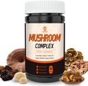 버섯 보충 단지, 사자 Mane, Reishi, 터키 꼬리, Chaga, Maitake, Agaricus, 에너지, 초점, 기억 & 면역 체계 지원을 위한 6 고강도 유기 버섯
