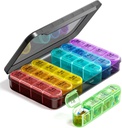 Odaro Weekly Pill 주최자 4 시간 일, BPA 무료 일일 알약 상자 7 일, 28 Compartment를 가진 큰 여행 알약 케이스 의학, 비타민 및 보충교재