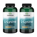 Swanson Free Form L-Lysine - 스트레스 지원 및 신경 시스템 건강 증진 - Calm Mood & Relaxation을 홍보 할 수 있습니다 - (300 캡슐, 500mg 각각) 2 팩
