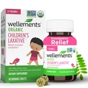 Wellements Organic Children's Laxatives for Constipation (50 Chewable Tablets)| 유기농 세나 태블릿 2 + 어린이| Non-GMO, USDA Organic, 글루텐 프리 | 변비에 대한 천연 라제트 *
