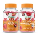 Lifeable 아연 25mg 어린이 + 칼슘 마그네슘 & 아연 키즈, Gummies 번들 - 훌륭한 타스팅, 비타민 보충, 글루텐 무료, GMO 무료, Chewable Gummy