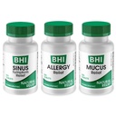 MediNatura BHI Multi Symptom Flare-Up Defense Bundle Sinus Relief Tablet (100) Mucus Relief Tablet (100) + 알레르기 릴리프 Tablet (100) Homeopathic Relief - 빠른 수정, 빠른 용해