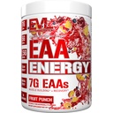 Evlution 영양 EAA 에너지 - 전 & 포스트 운동 분말 - 근육 건물 & 회복 보충교재 - 7g 정유 아미노산 + 5g BCAAs - 청결한 에너지 - 카페인과 - 30 봉사 - 과일 펀치
