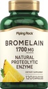 배관 락 브롬라인 보충 | 1700 mg | 120 캡슐 | 파인애플 효소 | 비 GMO, 글루텐 프리
