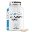 Teaveli Cognizin Citicoline- 500mg CDP Choline 캡슐 - 임상적으로 Clarity, Concentration 및 Memory를 지원하는 뇌 보충 - 콜린 보충제의 대부분의 생물 사용 가능한 형태 - 30 서빙