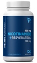 Nicotinamide Resveratrol 100 mg 120 Veggie 캡슐 - 비 GMO 비타민 B3, 지원 대사 건강, NAD +, 피부 세포 & Mitochondrial 에너지 생산. 미국 남성과 여성