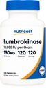 Nutricost Lumbrokinase 캡슐 150 mg (120 캡슐) - 글루텐 자유로운, Vegan, GMO 자유로운
