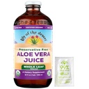 Lily Of The Desert Aloe Vera Juice, 보존 무료 - 천연 비타민과 함께 전체 잎 알로에 베라 음료, Gut Health, Stomach Relief, Wellness, Glowing Skin, Gelly Sachet 포함