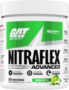 GAT SPORT Nitraflex 고급 사전 운동 분말, 혈액 흐름 증가, 부스트 힘과 에너지, 운동 성능 향상, Creatine-Free (그린 애플, 30 서빙)