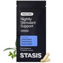 Stasis Nighttime - Stimulant - Skullcap, Magnolia Bark, 수면 용 마그네슘 및 Relaxation 및 Mood Support 용 Astaxanthin 보충제 - 25 서빙