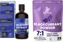 정글 분말 아이 USDA 유기 3.4oz 블랙커런트 분말 번들 냉동 건조 블랙 커런트 추출