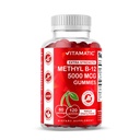 Vitamatic 여분 힘 비타민 B12 5000 mcg (Methyl B12) Gummies - 120 조사 - 에너지 대사 지원과 신경 체계 건강 지원, 자연적인 체리 맛을 내는 (1)