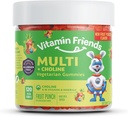 비타민 친구 - 아이를 위한 채식 Multivitamin & Choline - 매일 영양 지원 Gummies w/Vitamin C, D, E, A, B6, 아연, Folic 산, 콜린, 셀레늄, Niacin, Thiamin, Biotin (30 일 공급)