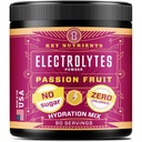 KEY NUTRIENTS Multivitamin Electrolytes Powder No Sugar - 맛있는 열정 과일 Electrolyte 파우더 - 내구시간 및 에너지 보충 - 하이드로 션 파우더 - 칼로리 없음 - 90 서빙 - 미국에서 만든