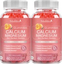 D3, K2, 아연을 가진 1200mg 칼슘 Gummies - 글리세라이드를 가진 식물 복합 칼슘 마그네슘 보충교재, 칼륨, 비타민 C &Whole Bone & Immune 지원 120 Chewable 거미 설탕 자유로운을 위한 자연적인 음식
