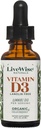 LiveWise Naturals Organic Vitamin D3 Liquid Drops, Vegan, Non-GMO, Plant-Based, 200 IU, Immune, Bone 및 Mood Health, MCT Oil 1,000 IU 지원