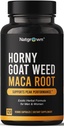Natgrown Horny Goat Weed 및 Maca 뿌리 추출물 남성 및 여성용 보충 (Epimedium Extract, Hornygoatweed) Vegan 캡슐 -120 Ct