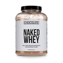 NAKED Whey Protein Supplement Powder, 초콜릿, GMO Free, Soy Free, Gluten Free Aid Muscle Growth and Recovery 60 서빙, 5 Ib