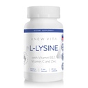 L-Lysine 보충교재 비타민 B12 + C + 입술, 입 및 구두 조직 건강을 위한 아연 - 강화된 웰빙 지원 - 비 GMO, 글루텐 자유로운 - 미국에서 만드는 - 60 식물성 캡슐, 500mg