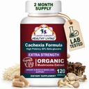 CANCER SCIENCES Cachexia 보충교재, USDA는 유기 버섯 추출물 캡슐, 여분 힘 1,500 mg의 높은 Potency 40% beta 포도당, Immune & 대사 지원, 무게 & 근육 질량 지원을 증명했습니다