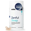 Mida Health® Zenful Sleep 6-in-1 멜라토닌없이 성인을위한 자연 수면 보조 | Ashwagandha KSM-66® 및 Venetron®와 딥 슬립 보충 | Cortisol Balance | 90 캡슐