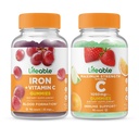 비타민 C + 비타민 C 1050mg, Gummies 번들 - 훌륭한 타스팅, 비타민 보충, 글루텐 무료, GMO 무료, Chewable Gummy