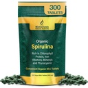 Biogenesis Organic Spirulina Mini Tablets – 300 Count (200 mg) | 호주 Grown Blue-Green Algae | Phycocyanin, Chlorophyll & B 비타민 풍부한 | 일일 에너지 및 면역성이 지원 | Vegan Mini Tabs