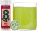 8Greens Supergreens 정제 | 슈퍼 그린 파우더 슈퍼 푸드 태블릿, 메타볼리즘 Immunity & Focus, 일일 그린 Effervescent Tablets, Organic: Aloe Vera, Spirulina, Chlorella, Peach, 10 서빙