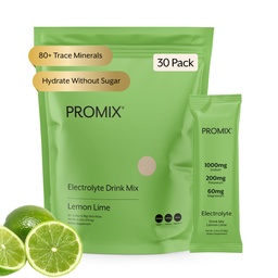 ProMix Nutrition Electrolytes Powder Packets - Sugar Free, Zero Calorie, Stevia Free, Fasting Friendly, Natural Himalayan Pink Salt - Lemon Lime - 30 서빙 (30 포장)