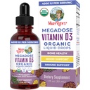 MARYRUTH'S Vitamin D3 Liquid Drop | Megadose 4000 IU | 성인 및 어린이용 유기농 액체 비타민 D 스프레이 | 면역 지원 및 뼈 건강 | Vegan | 글루텐 프리 | 비 GMO | 30 인분