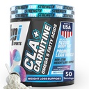 BPI Sports CLA + Carnitine – Conjugated Linoleic Acid – 체중 감량 공식 – Metabolism, 성능, Lean Muscle – Caffeine Free – 남성 및 여성 – 스노우 콘 – 50 서빙 – 12.34 온스.