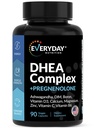 DHEA는 Ashwagandha, DIM, 마그네슘, 붕소, 칼슘, 아연, 비타민 D3, C 및 B6 호르몬 지원을 가진 남자 & 여자를 위한 Pregnenolone 100mg 보충교재를 가진 200mg 복합물 200mg 복합물 - 미국 90의 캡슐에서 만드는