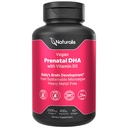 Naturalis Vegan Prenatal with Full Specrum Omega-3 | 조류 DHA, EPA, DPA, 비타민 D3 및 Active Folate L 5-MTHF | Vegan Society 인증, 지속 가능한 Sourced, Non-GMO 및 Soy Free | 60 Veggie Softgel