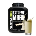 NutraBio Extreme Mass Gainer Protein Powder, 53G Protein, Clean Weight Gainer, 증가 근육 질량, 전체 스펙트럼 아미노산 - 바닐라, 6 파운드