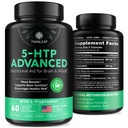TWINLEAF 5 HTP 보충 - 미국에서 만든 - 자연 5-HTP & L-tryptophan 캡슐 - 남성 및 여성을위한 5-HTP 부스터 - Mood 및 Relaxation을위한 Proprietary 공식 - 60 Vegan 캡슐