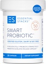 Essential Stacks Smart Probiotic - 50 억 CFUs, 11 Probiotic Strains, 2 Prebiotics, Delayed Release Capsules - 여성 및 남성 (30 캡슐)을위한 일일 프로바이오틱 프리 바이오 틱