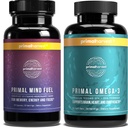 Primal Harvest Mind Fuel & Omega 3는 여자와 남자 물고기 기름 캡슐 및 마음 연료 뇌 승압기 알약 뭉치를 위한 보충물