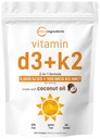 마이크로 성분 비타민 D3 5,000 IU + K2 MK-7 100 mcg, 300 Softgel | 버진 코코넛 오일 | 2-in-1 Bone, Immune & Heart Support | 삼키기가 쉽고 비 GMO