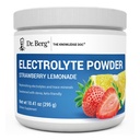 Dr. Berg Zero Sugar Hydration Keto Electrolyte Powder - 칼륨 1000mg / Real Pink Himalayan Salt (NOT Table Salt) - Strawberry Lemonade Hydration 음료 보충 - 50 서빙