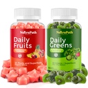 Superfood Fruits and Veggies Gummies (120 Chews), 12 + Superfruits & 30 Veggies, 과일 및 허브, 과일 및 야채 비타민, 비 GMO, Pectin 기반, 글루텐 프리